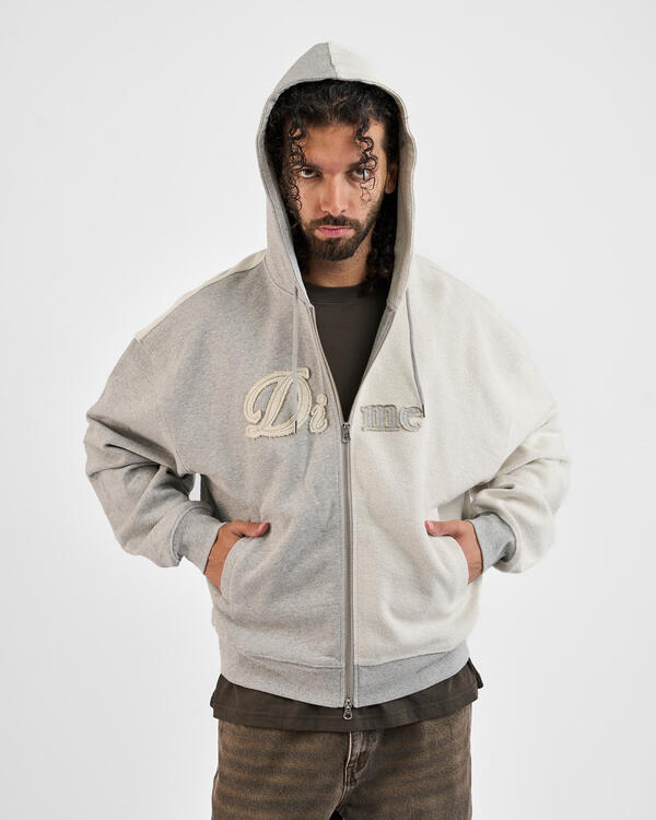 Dime Reverse French Terry Zip Hoodie | DIMEFA259GRY | AFEW STORE
